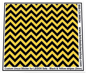 Custom Sticker - Uncut Black & Yellow Stripes (version 1, 3mm)