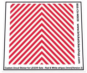 Custom Sticker - Uncut Red & White Stripes (version 2, 3mm)