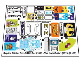 Replacement Sticker for Set 71016 - The Kwik-E-Mart