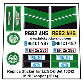 Replacement Sticker for Set 10242 - Mini Cooper (Green Version)