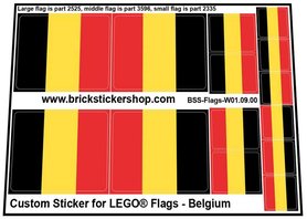 Custom Stickers fits LEGO Flags - Flag of Belgium