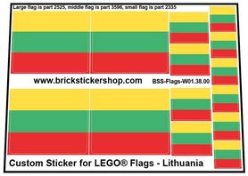 Custom Sticker - Flags - Flag of Lithuania