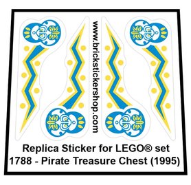 Precut Custom Replacement Sticker for LEGO Set 1788 - Pirate Treasure Chest (1995)