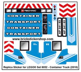 Replacement sticker Lego  8052 - Container Truck