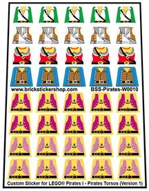 Custom Sticker - Pirates I - Pirates Torsos