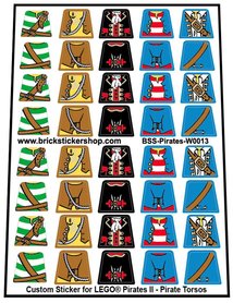 Custom Sticker - Pirates II - Pirates Torsos