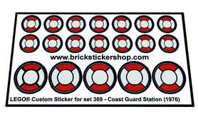 Replacement Sticker for Set 369 - Coast Guard Station