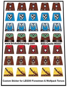 King's Castle Precut Custom Replacement Stickers voor Lego Set 6080 1984 King's Castle Precut Custom Replacement Stickers voor Lego Set 6080 1984