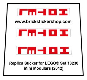 Replacement sticker fits LEGO 10230 - Mini Modulars