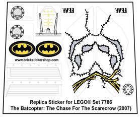Replacement Sticker for Set 7786 - The Batcopter: The Chase for the Scarecrow