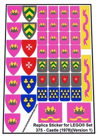 Replacement Sticker for Set 375 - Castle (Version 1)
