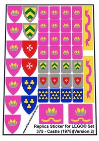 Replacement Sticker for Set 375 - Castle (Version 2)