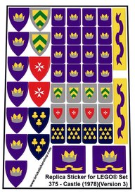 Replacement Sticker for Set 375 - Castle (Version 3)