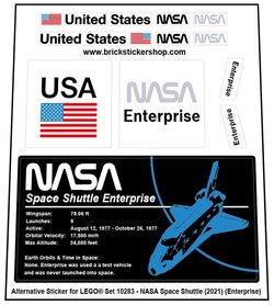 Replacement Sticker for Set 10283 - NASA Space Shuttle Enterprise