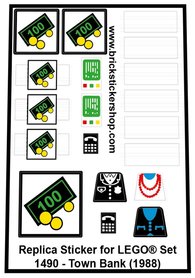 Pegatinas compatible con lego 1854 sticker Sheet for house with roof-Window precortadas 