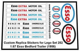 Replacement sticker Lego  252 - 1:87 Esso Bedford Trailer