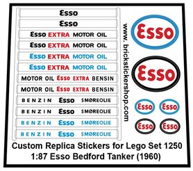 Replacement Sticker for Set 1250 - 1:87 Esso Bedford Tanker