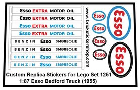 Replacement sticker Lego  1251 - 1:87 Esso Bedford Truck