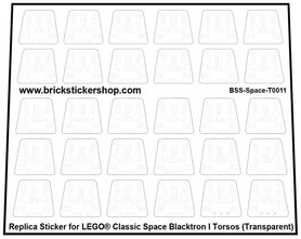 Custom Stickers Lego Classic Space  Blacktron I Torsos