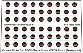 Lego Custom Stickers for Classic Space MTRON Torsos