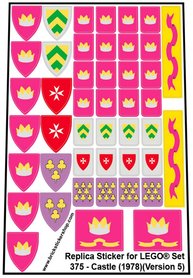 Replacement Sticker for Set 375 - Castle (Version 5)