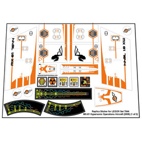 Replacement Sticker for Set 7644 - MX-81 Hypersonic Operations Aircraft