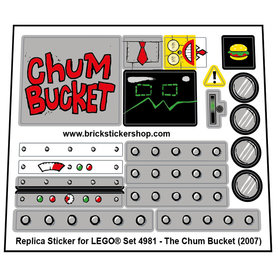 Replacement Sticker for Set 4981 - The Chum Bucket