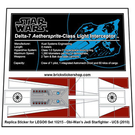 Replacement Sticker for Set 10215 - Obi-Wan's Jedi Starfighter - UCS