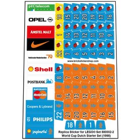 Replacement Sticker for Set 880002 - World Cup Dutch Starter Set