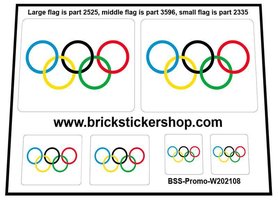 Custom Sticker - Flags - Olympic Flag