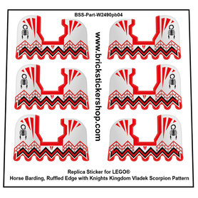 Custom Sticker - Horse Barding, Ruffled Edge with Knights Kingdom Vladek Scorpion Pattern