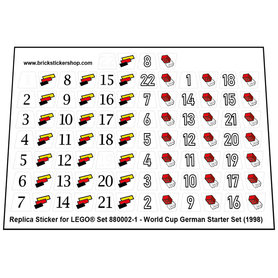 Replacement Sticker for Set 880002 - World Cup German Starter Set