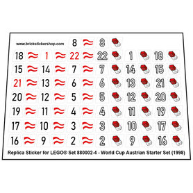 Replacement Sticker for Set 880002 - World Cup Austrian Starter Set