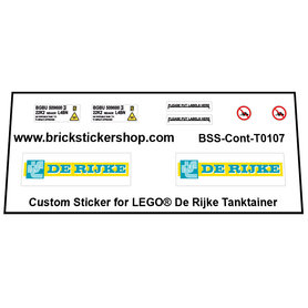 Custom Stickers fits LEGO - De Rijke Tanktainer