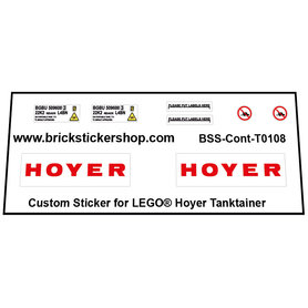 Custom Stickers fits LEGO - Hoyer Tanktainer
