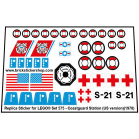 Replacement Sticker for Set 575 - Coastguard Station (US Version)