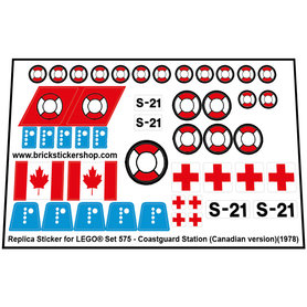 Replacement sticker Lego  575 - Coastguard Station (Canadian Version)
