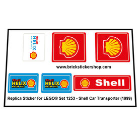 Replacement sticker fits LEGO 1253 - Shell Car Transporter