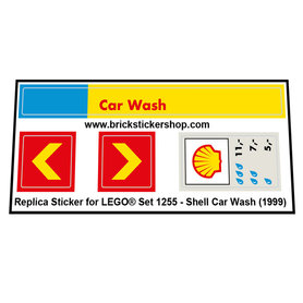 Replacement sticker Lego  1255 - Shell Car Wash