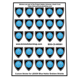 Custom Stickers fits LEGO Blue Haldor Emblem Shields