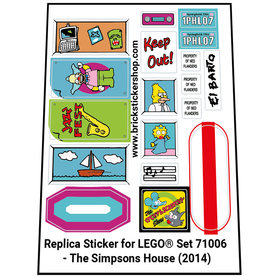 Replacement Sticker for Set 71006 - The Simpsons House