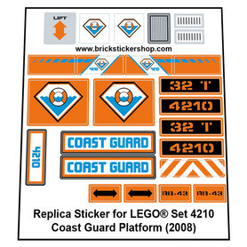 Replacement Sticker for Set 4210 - Coast Guard Platform