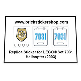 Replacement Sticker for Set 7031 - Helicopter