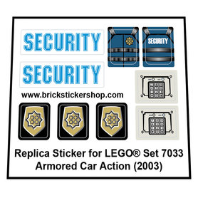 Replacement sticker Lego  7033 - Armored Car Action