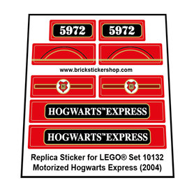 Replacement sticker Lego  10132 - Motorized Hogwarts Express