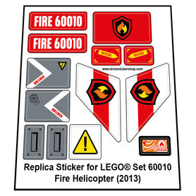 Replacement Sticker for Set 60010 - Fire Helicopter