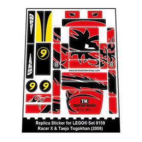 Replacement Sticker for Set 8159 - Racer X & Taejo Togokhan