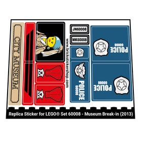 Replacement Sticker for Set 60008 - Museum Break-in