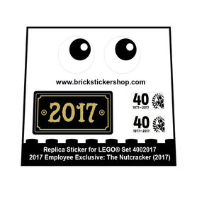 Replacement sticker fits LEGO 4002017 - Employee Exclusive: The Nutcracker