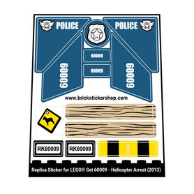 Replacement Sticker for Set 60009 - Helicopter Arrest